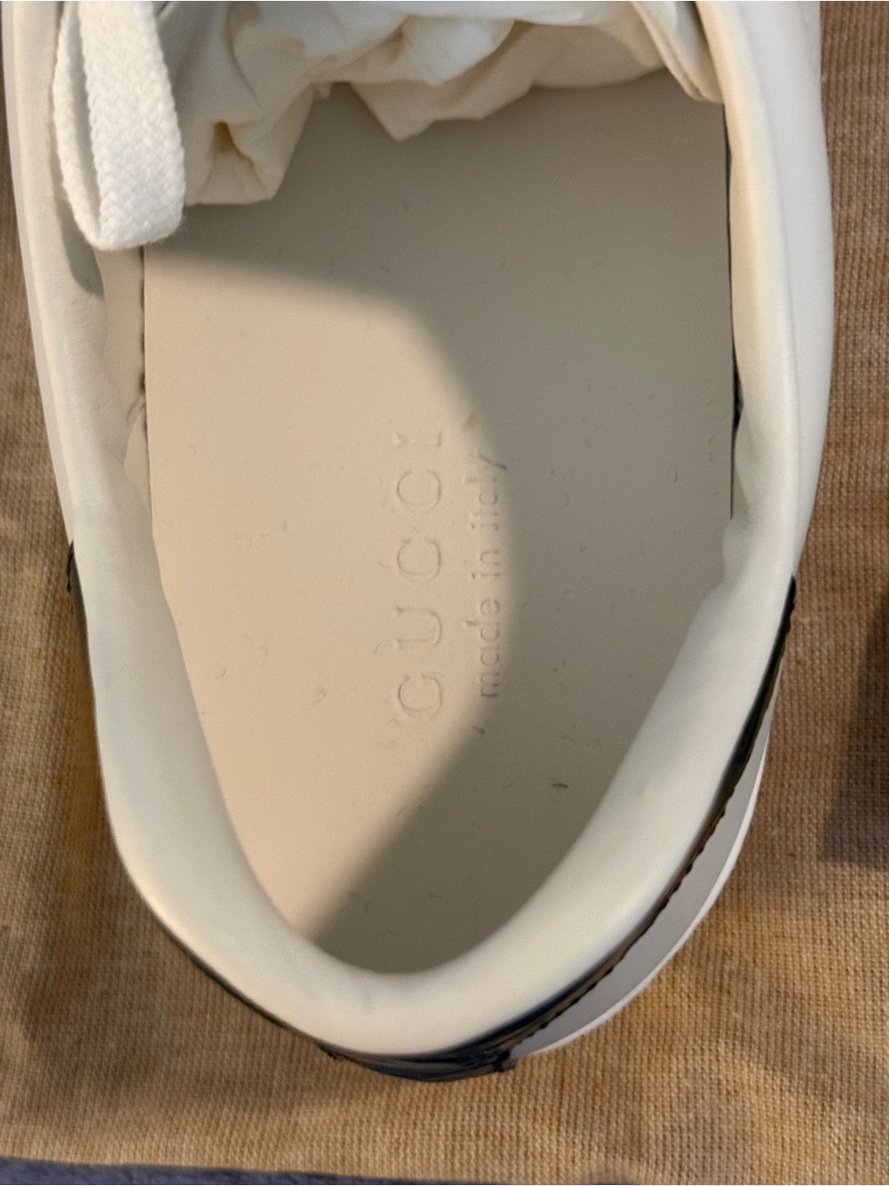 Gucci mens ace sneakers size 14 worn once for 20 minutes for a photo shoot mint - Picture 7 of 12